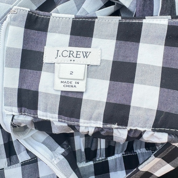 J. Crew Big Bow Tie Front Gingham Print Skirt Size 2 - Picture 5 of 6